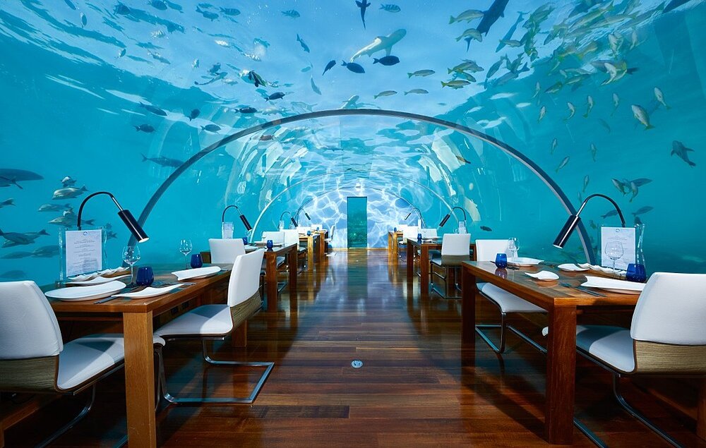 Malediven_Conrad-Rangali_Ithaa_Unterwasser-Restaurant_BoutiqueReisen